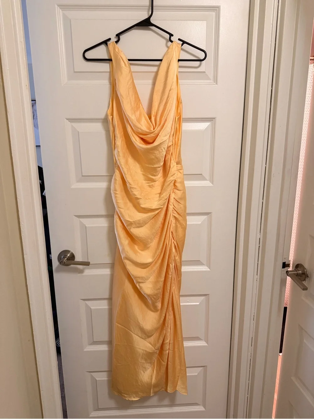 Abercrombie & Fitch Peach Cowl Neck Maxi Dress